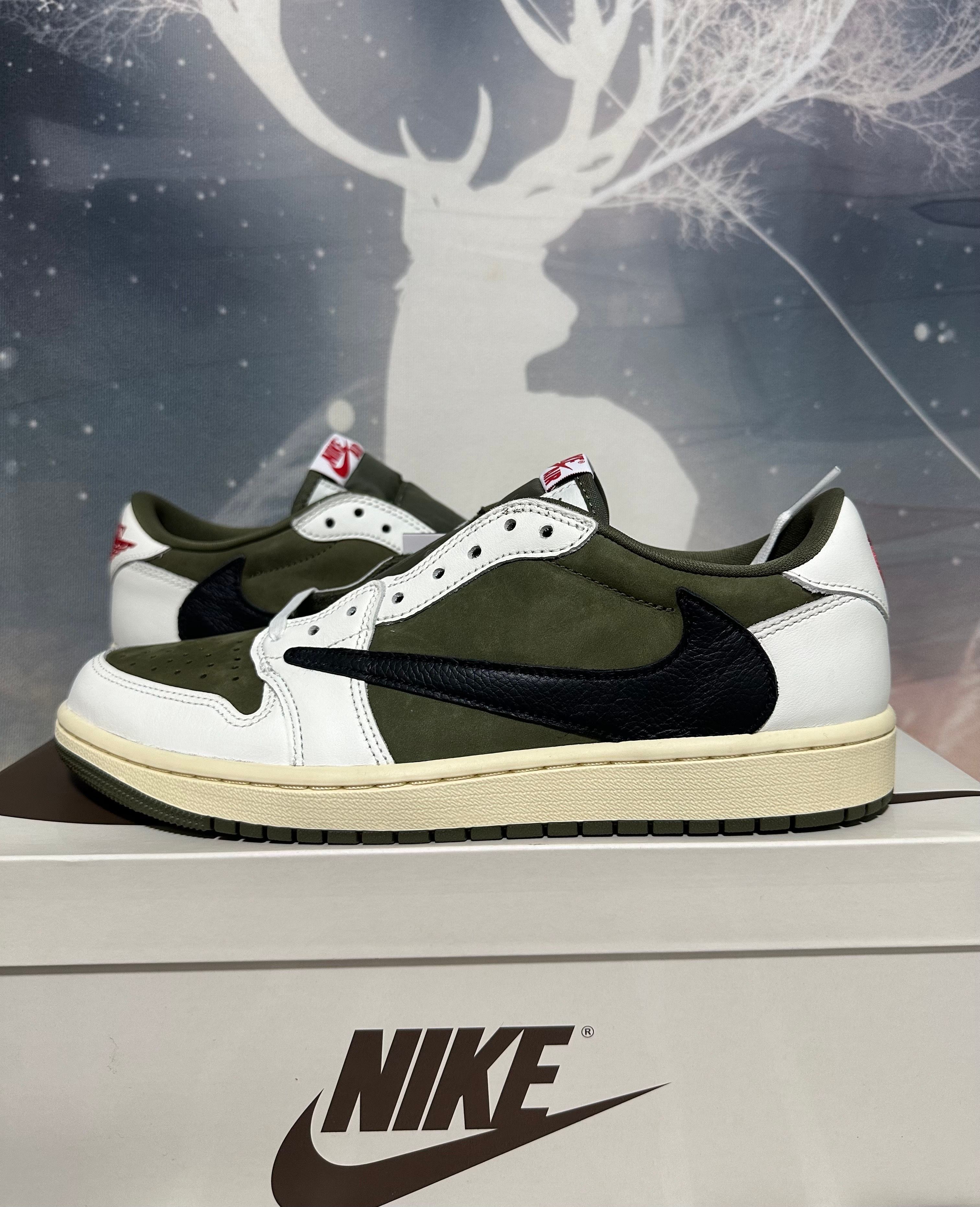 Travis Scott × Nike Air Jordan 1 Low OG SP "Reverse Olive"
