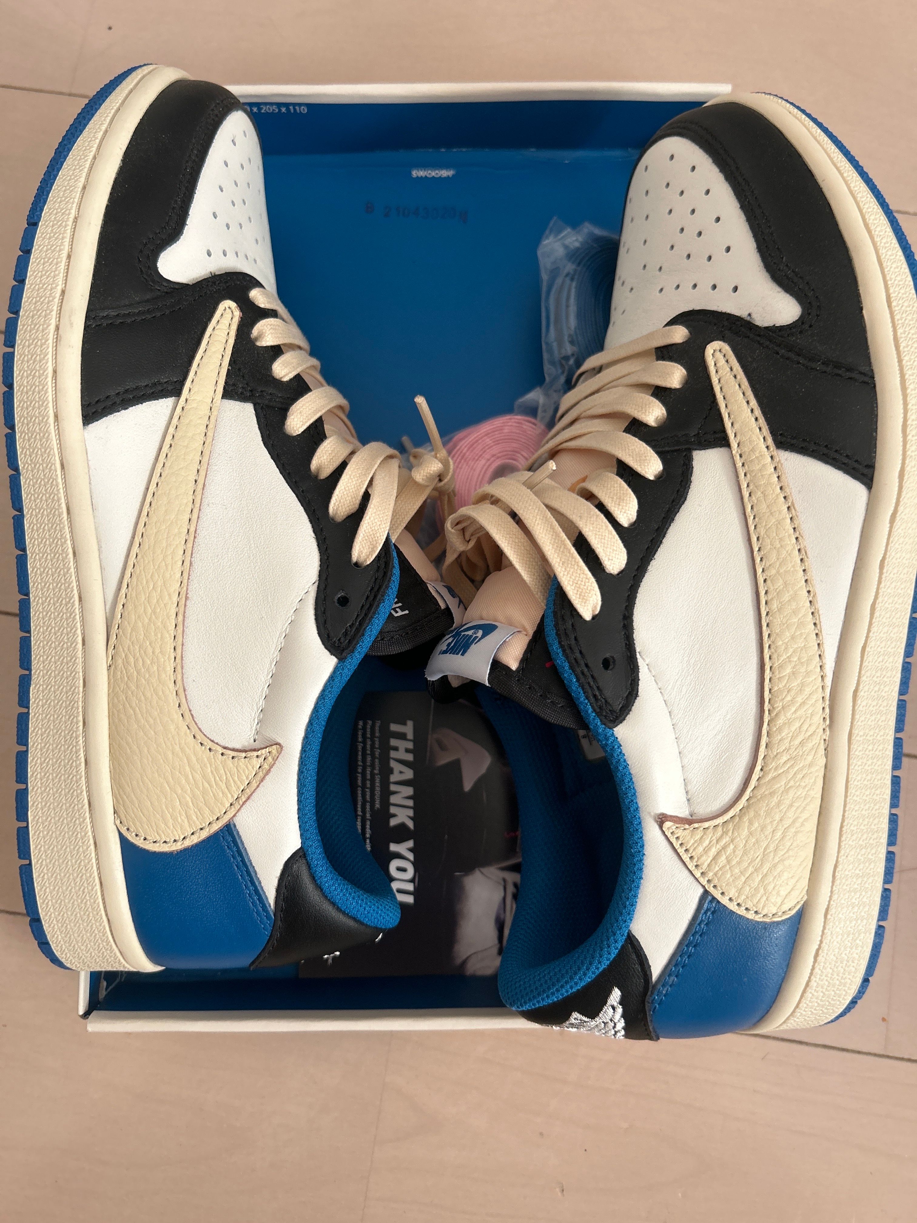 Travis Scott × fragment design × Nike Air Jordan 1 Low OG SP "Military Blue"