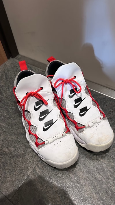 Nike Air More Money "White/Habanero Red/Atmosphere Grey"