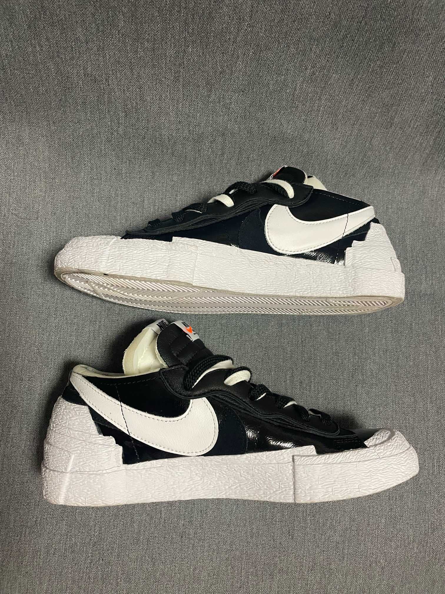 sacai × Nike Blazer Low "Black Patent Leather"