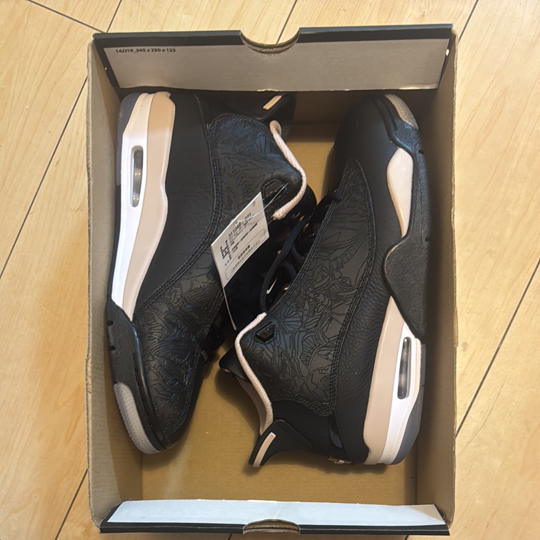 Nike Air Jordan Dub Zero "Black/White/Fossil Stone"