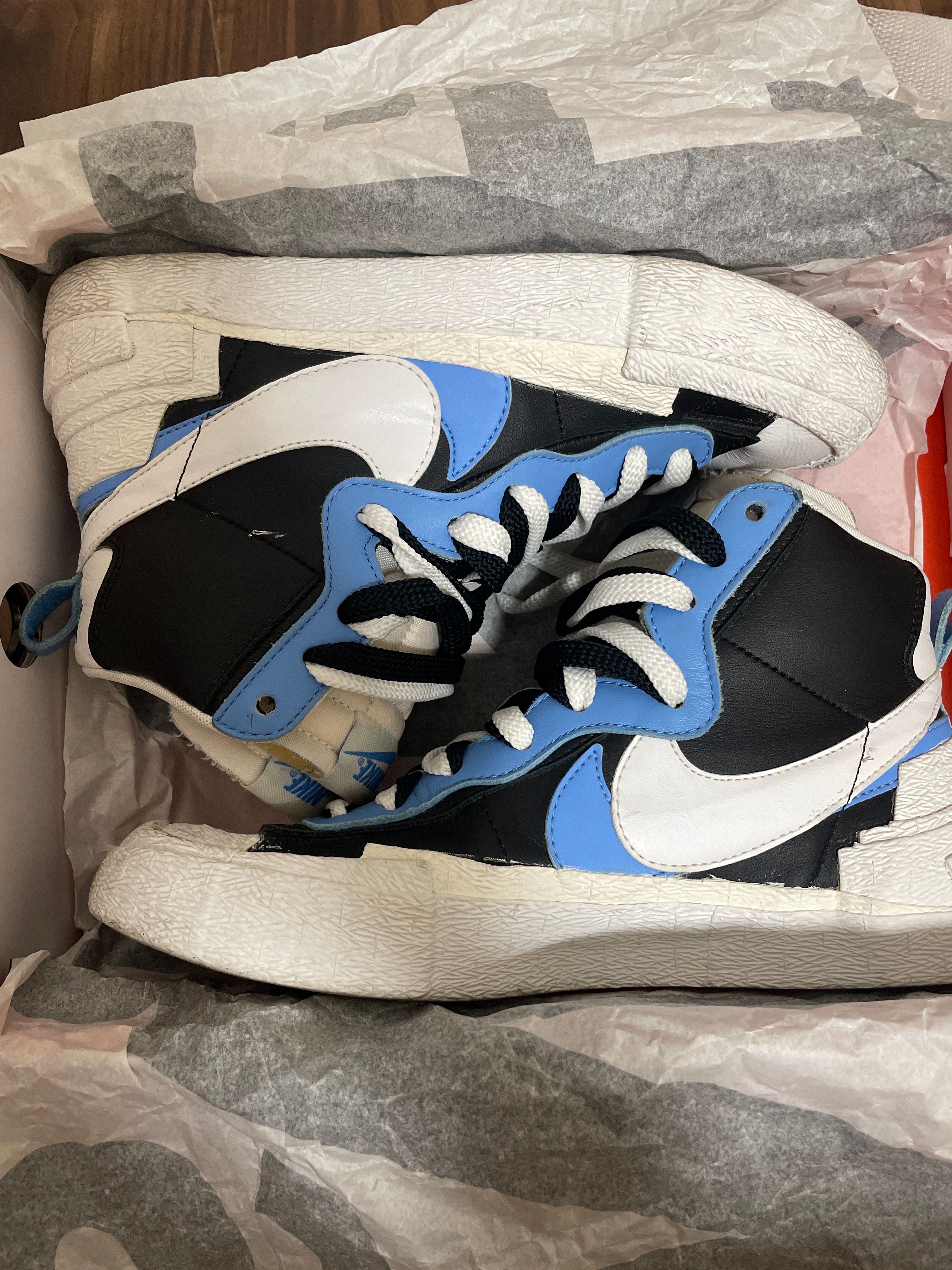 sacai × NIKE BLAZER MID "BLACK / BLUE"