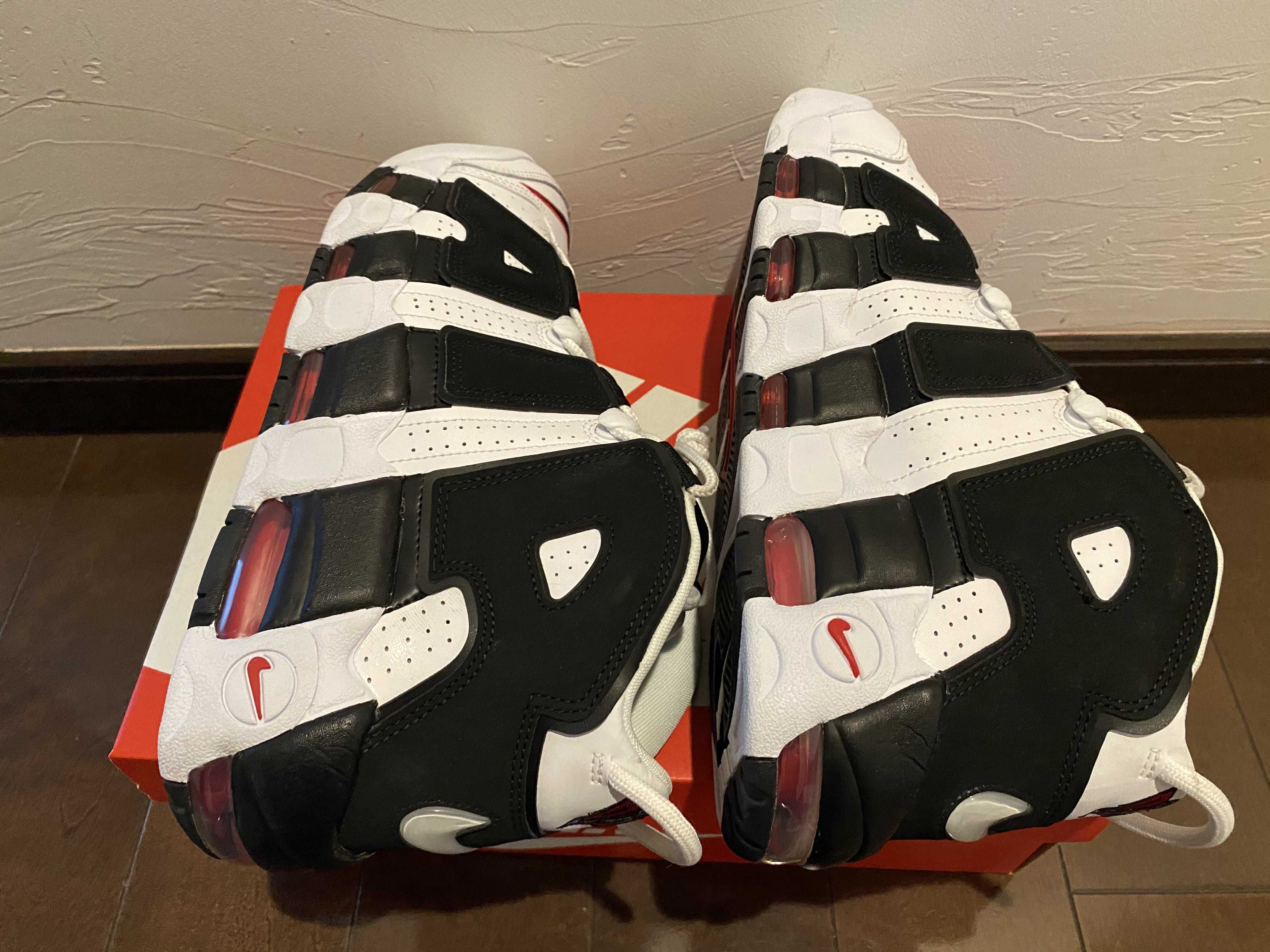 NIKE AIR MORE UPTEMPO "WHITE/BLACK/UNIVERSITY RED"(2020)
