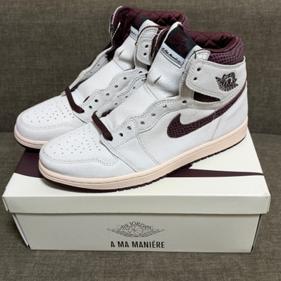 A Ma Maniere × Nike Air Jordan 1 Retro High OG "Sail and Burgundy"