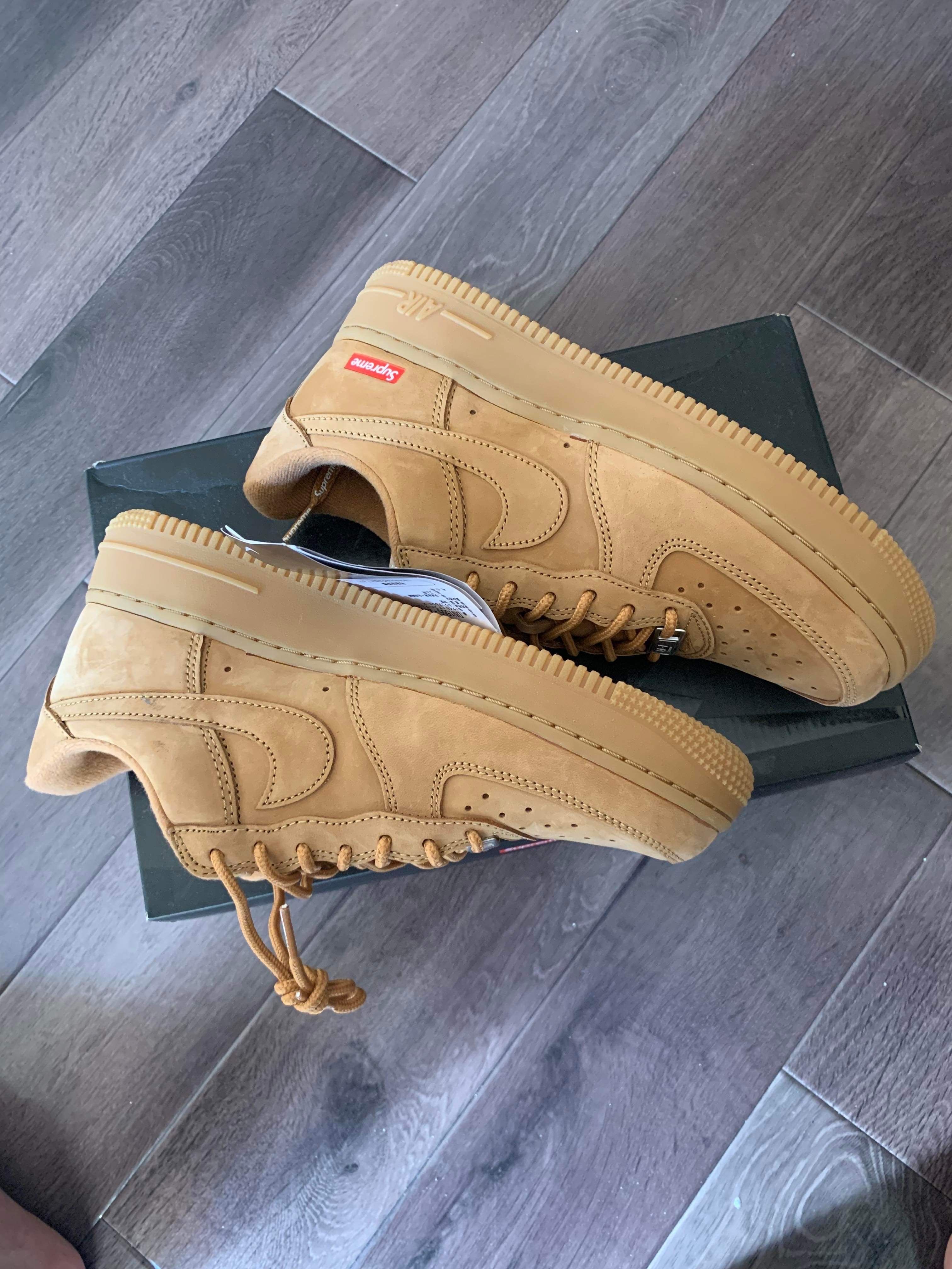 Supreme × Nike Air Force 1 Low "Flax/Wheat"