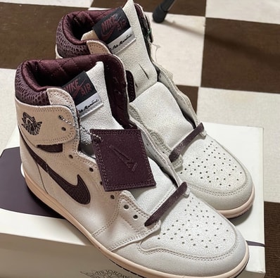 A Ma Maniere × Nike Air Jordan 1 Retro High OG "Sail and Burgundy"