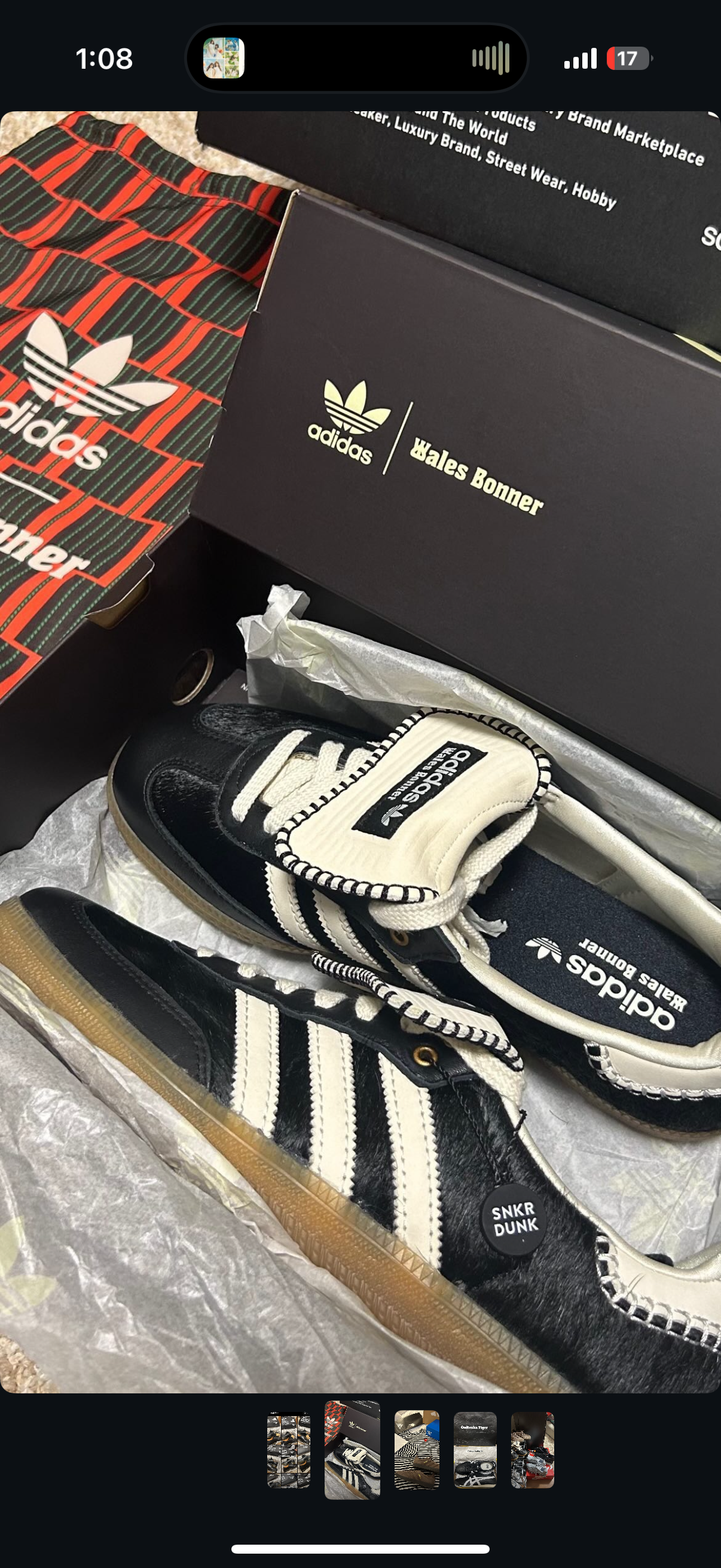 Wales Bonner × adidas Samba Pony Tonal Low "Core Black/Cream White"
