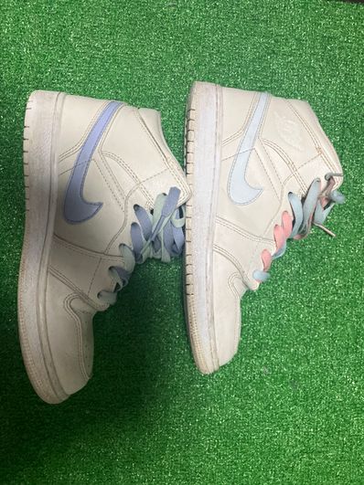 NIKE AIR JORDAN 1 MID MULTI-COLOR SWOOSH PHANTOM (GS)