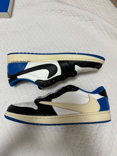 Travis Scott × fragment design × Nike Air Jordan 1 Low OG SP "Military Blue"