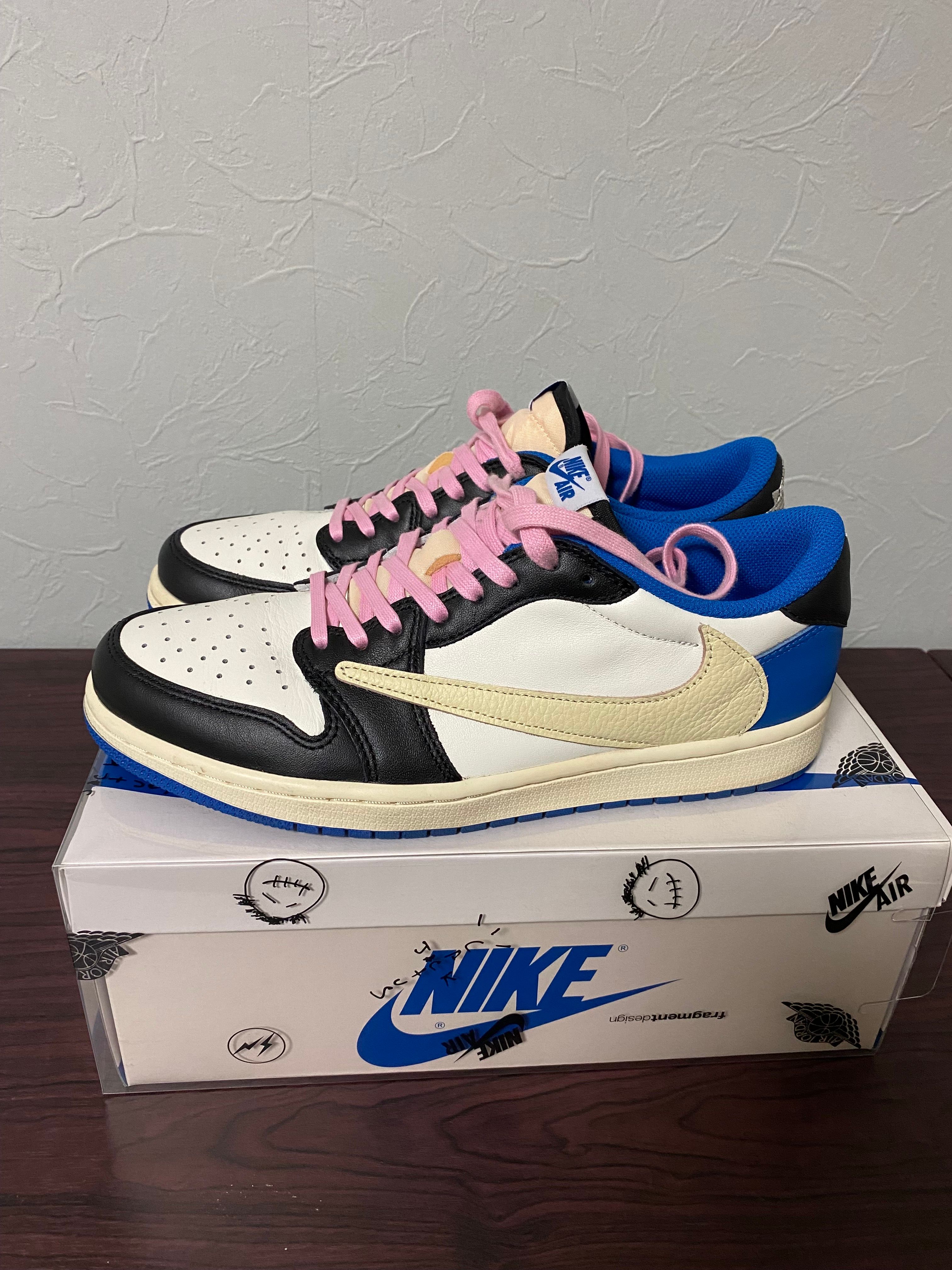 Travis Scott × fragment design × Nike Air Jordan 1 Low OG SP "Military Blue"