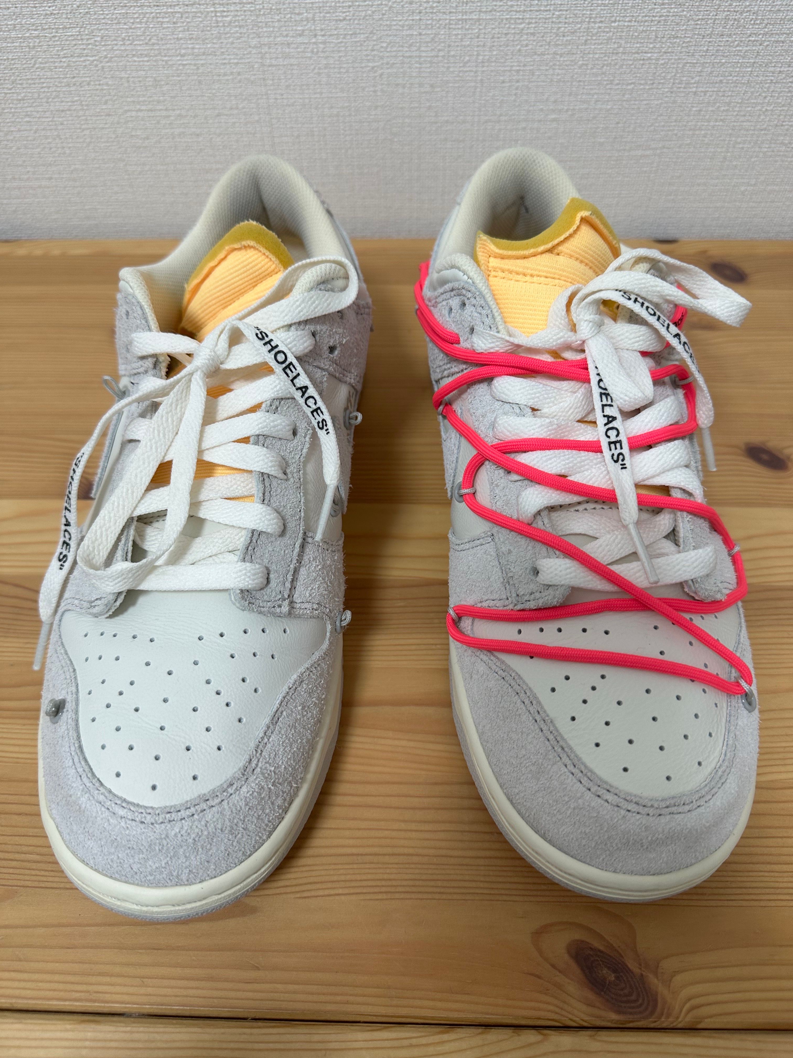 Off-White × Nike Dunk Low "Sail/Neutral Gray/Hyper Pink"