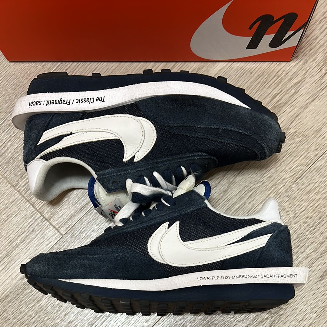 Fragment × sacai × Nike LD Waffle "Blackended Blue"