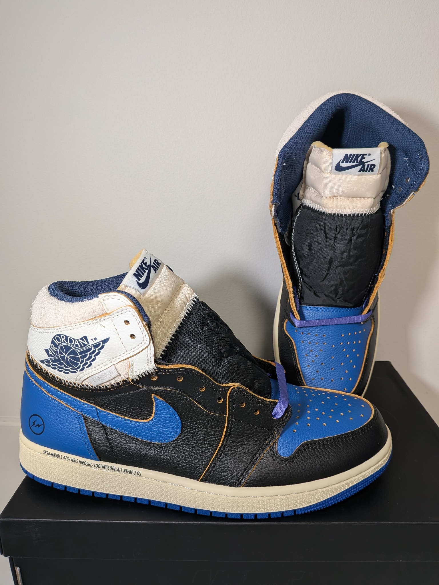 fragment design × UNION × Nike Air Jordan 1 High OG "Sport Royal"
