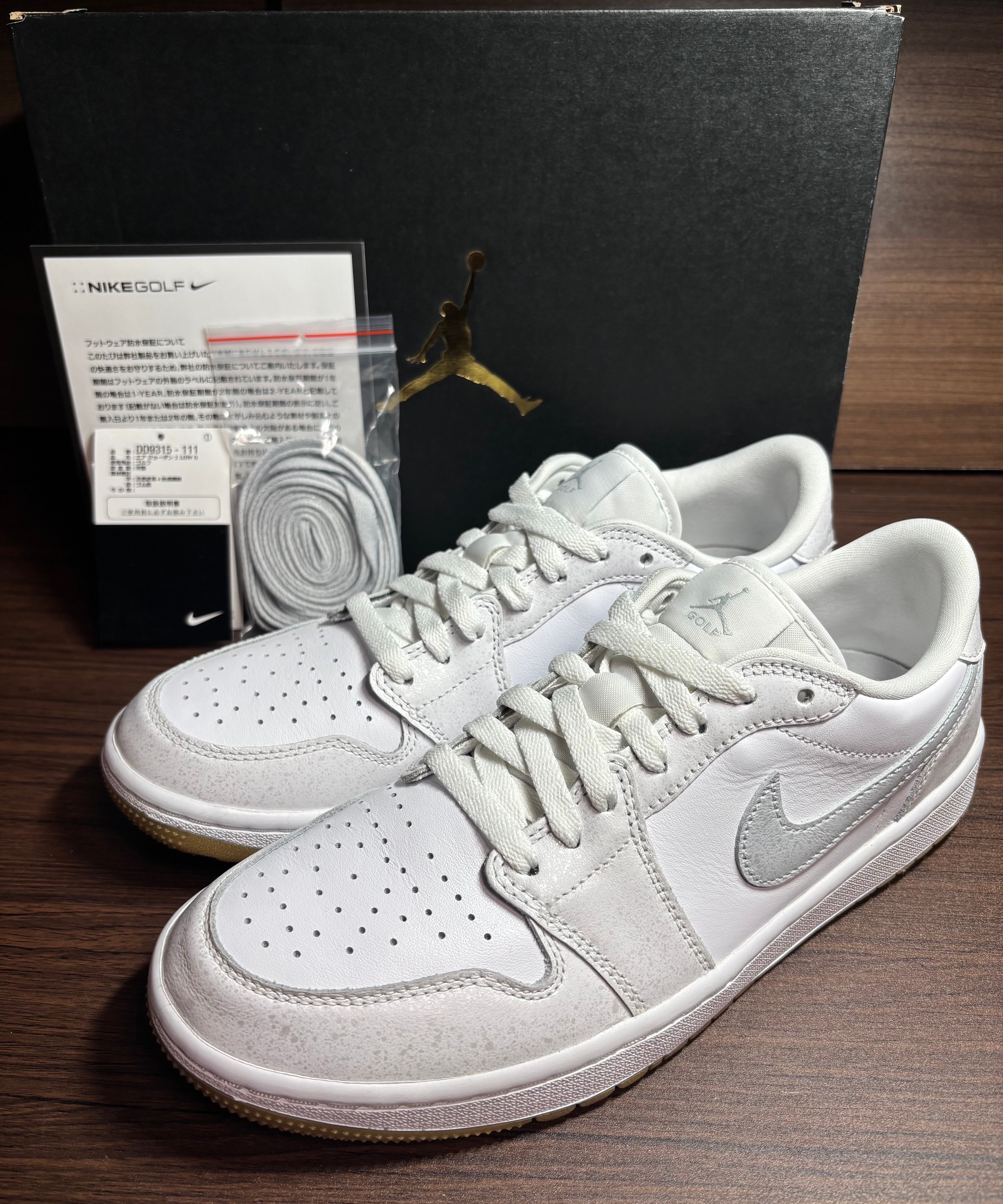 ヨッシュミーヤ★ 新品26.5ナイキエアジョーダンゴルフロー ホワイト エア ジョーダン 1 ナイキ ロー ゴルフシューズ NIKE AIR JORDAN