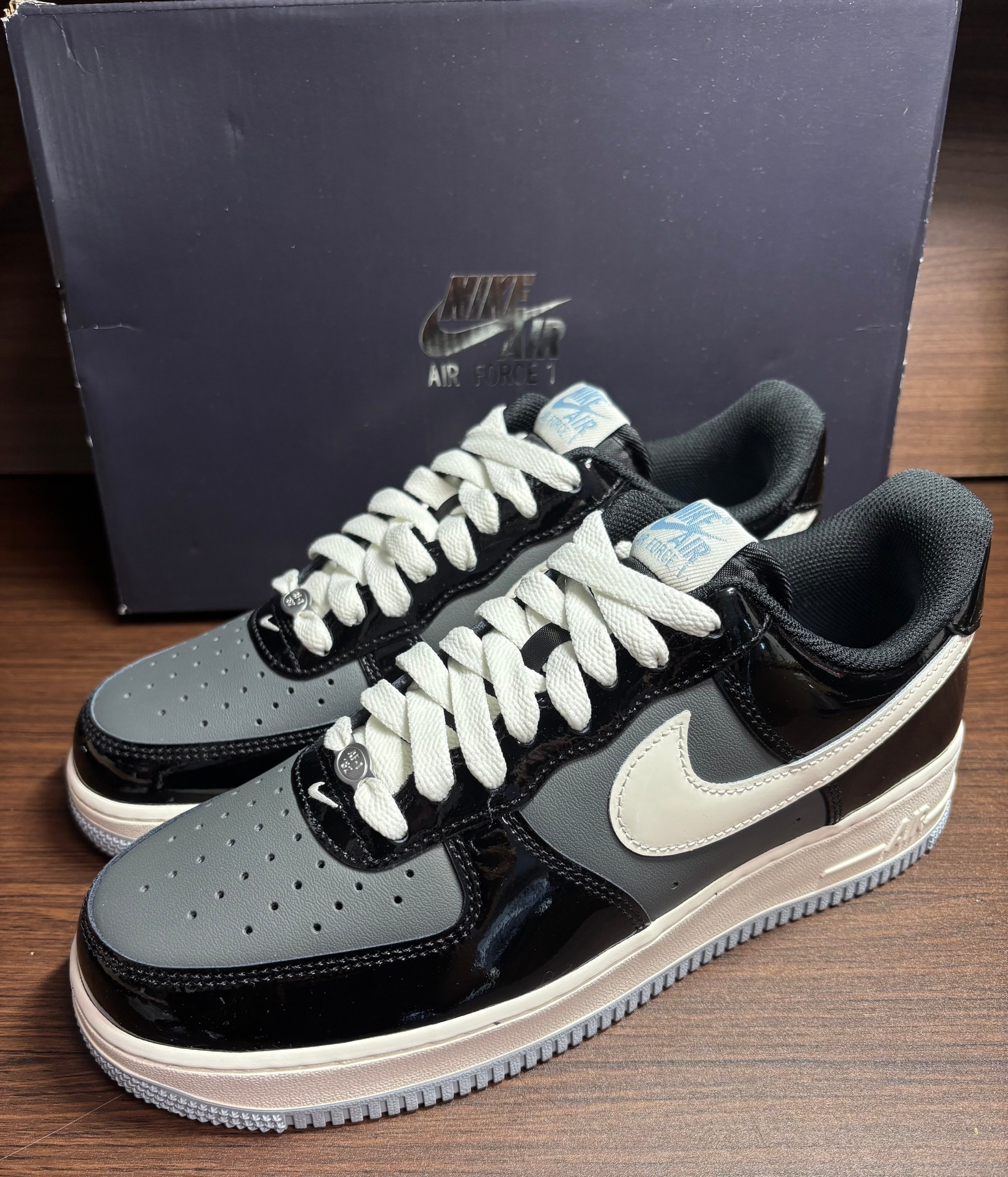 Nike Air Force 1 Low "Black/Armory Blue/Iron Grey/Sail"