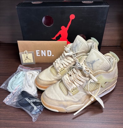 Off-White × Nike Women's Air Jordan 4 SP "Sail"