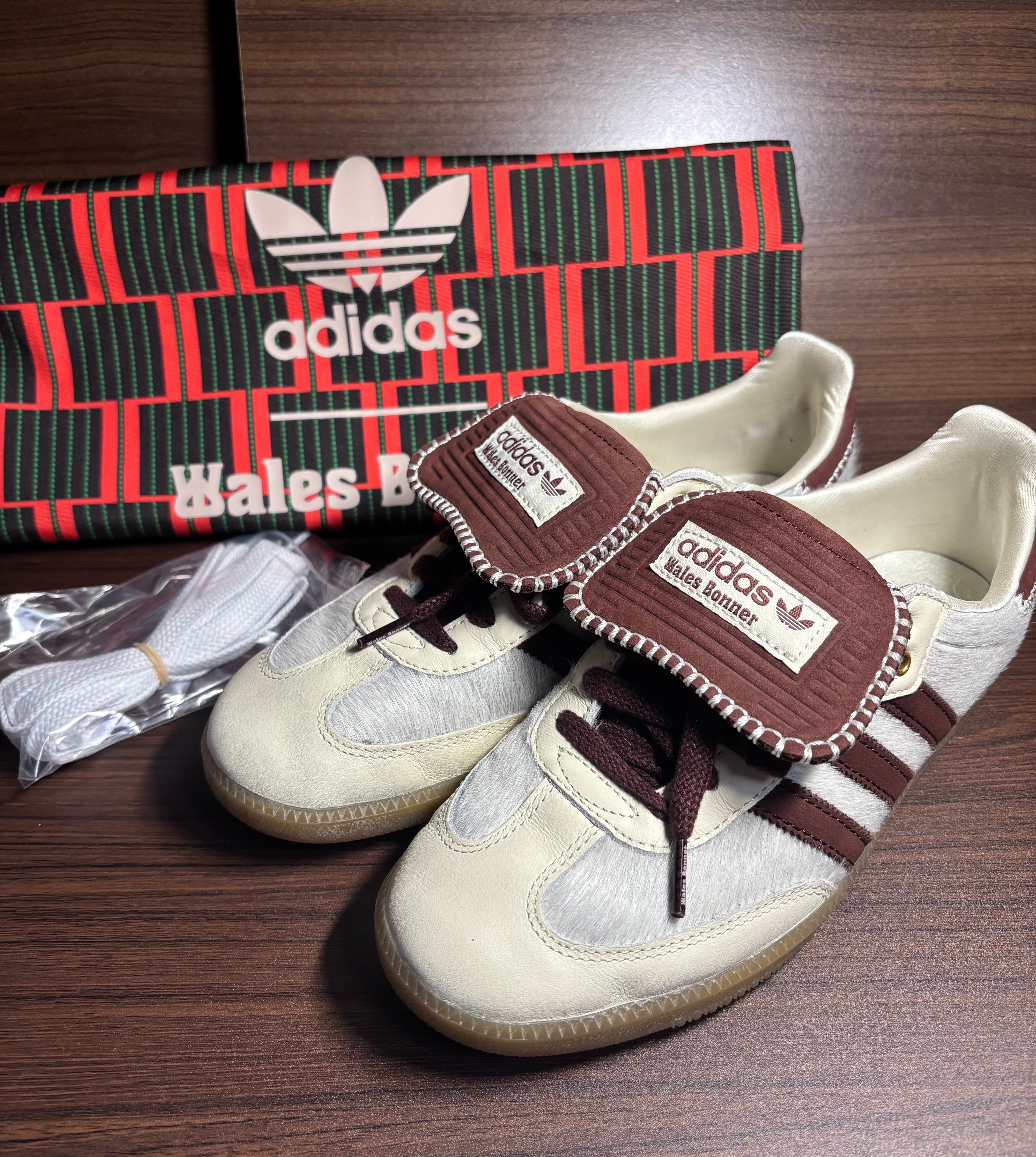 Wales Bonner × adidas Samba Pony Tonal Low "Cream White/Mystery Brown"
