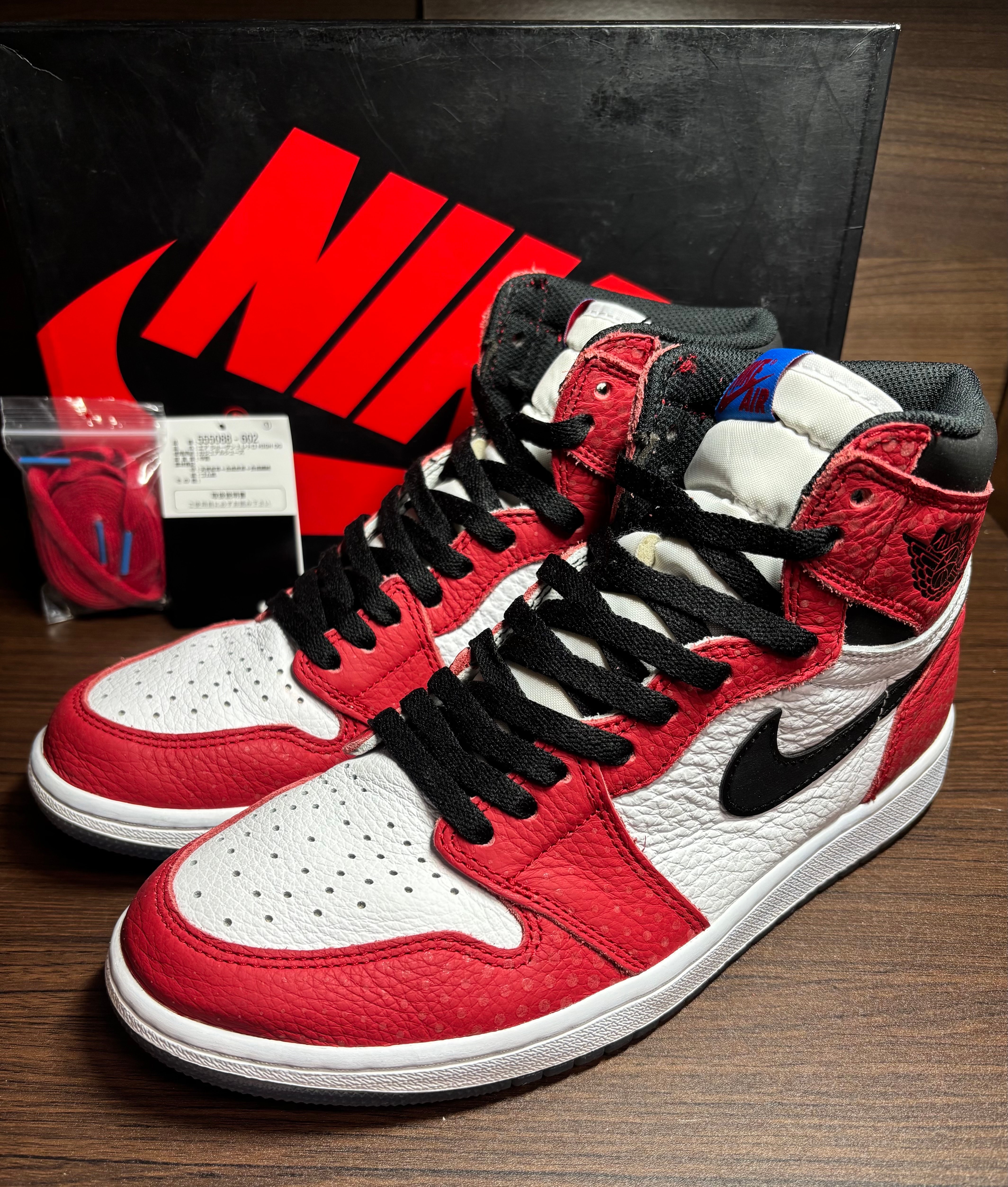 Spiderman × Nike Air Jordan 1 Origin Story "Gym Red/White/Photo Blue/Black"