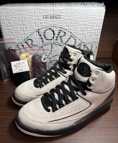 A Ma Maniere × Nike Air Jordan 2 "Airness/Sail and Burgundy"