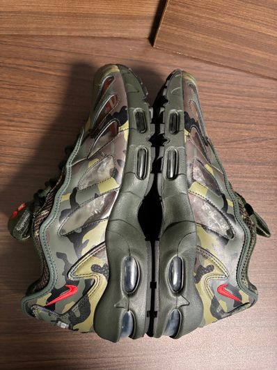 Supreme × Nike Air Max 96 "Dark Army Camo/Speed Red/Clear"