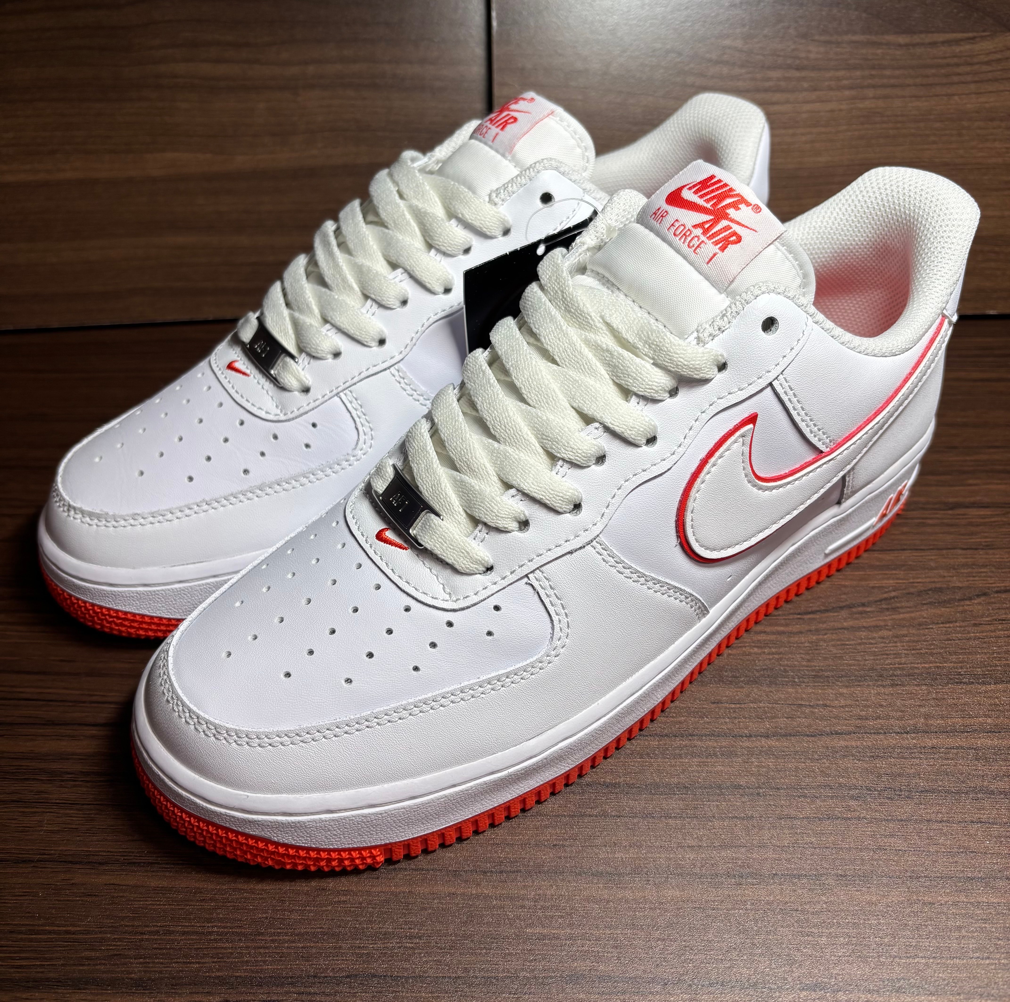 Nike Air Force 1 Low "White and Picante Red"