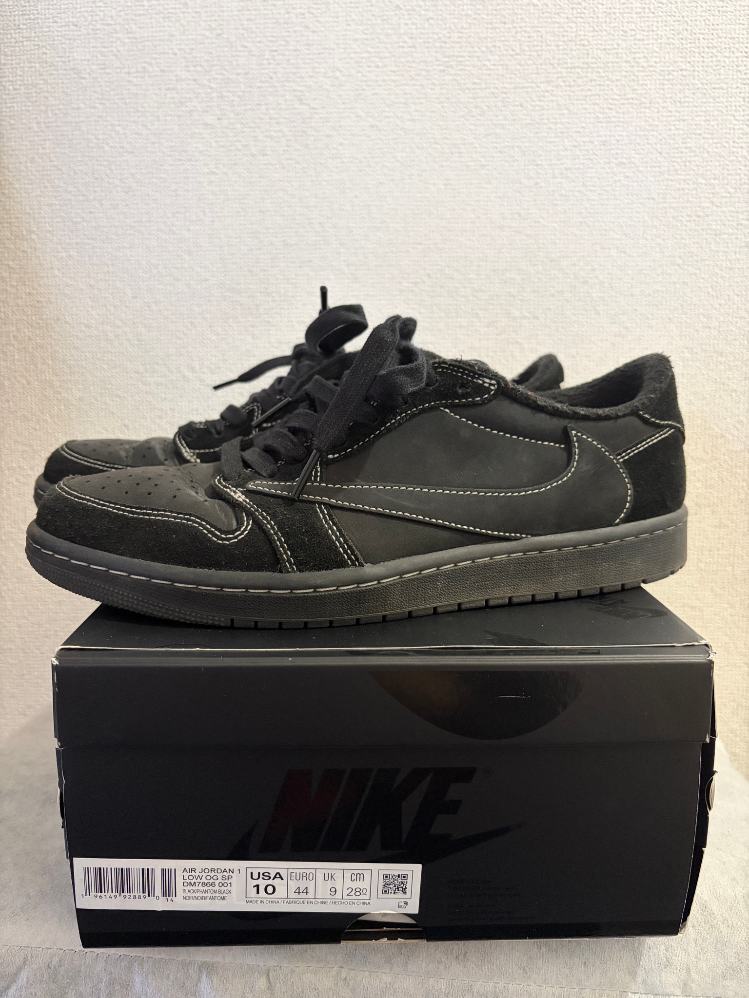 Travis Scott × Nike Air Jordan 1 Low OG SP "Black Phantom"