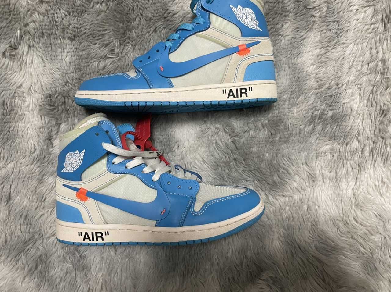 Off-White × Nike Air Jordan 1 High UNC "White/Dark Powder Blue"