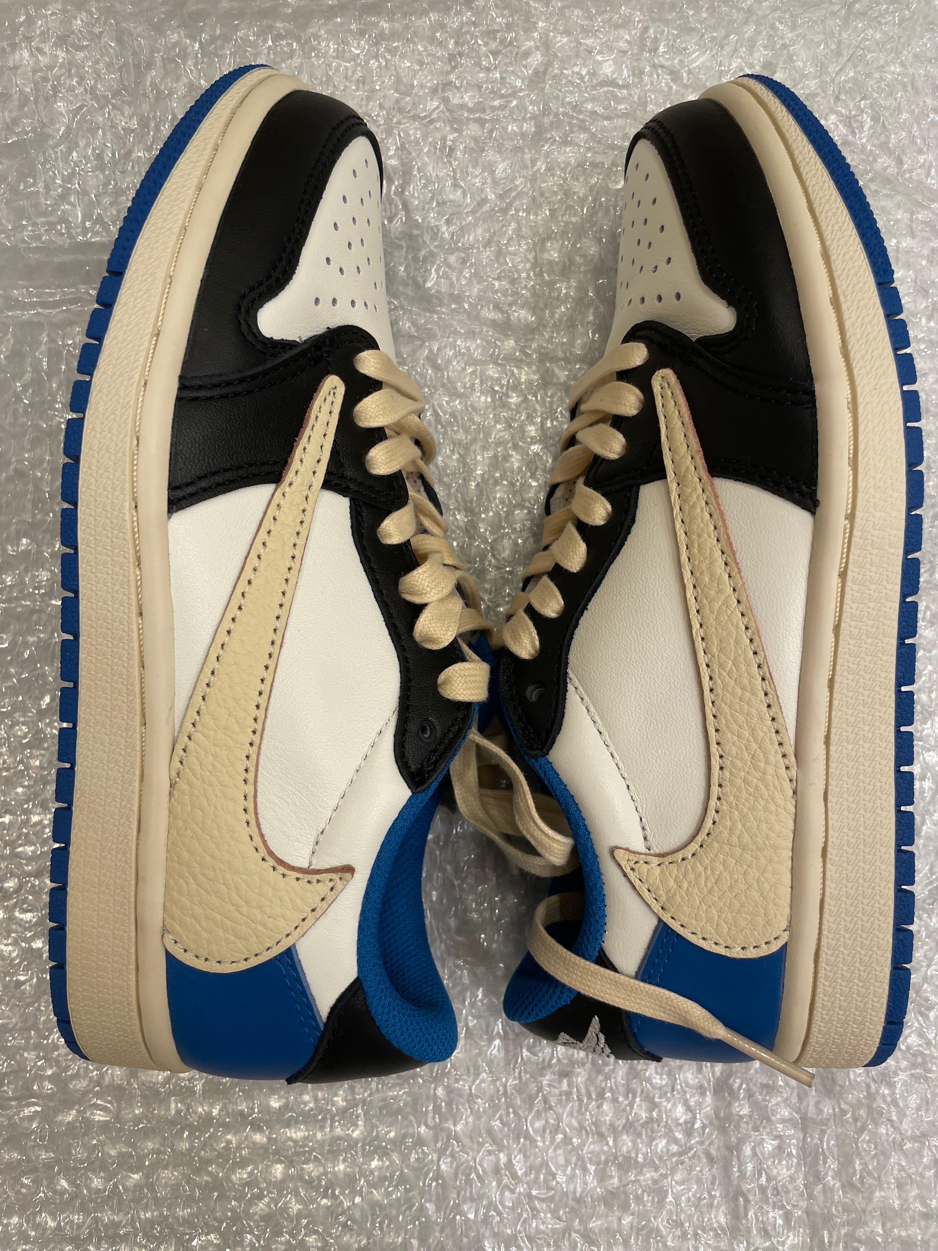 Travis Scott × fragment design × Nike Air Jordan 1 Low OG SP "Military Blue"