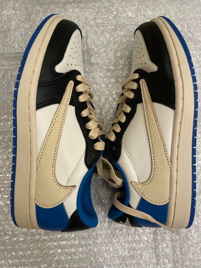 Travis Scott × fragment design × Nike Air Jordan 1 Low OG SP "Military Blue"