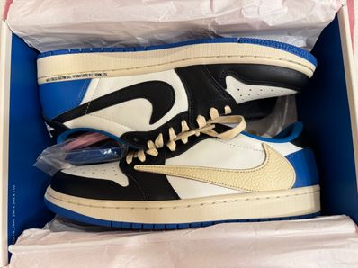 Travis Scott × fragment design × Nike Air Jordan 1 Low OG SP "Military Blue"