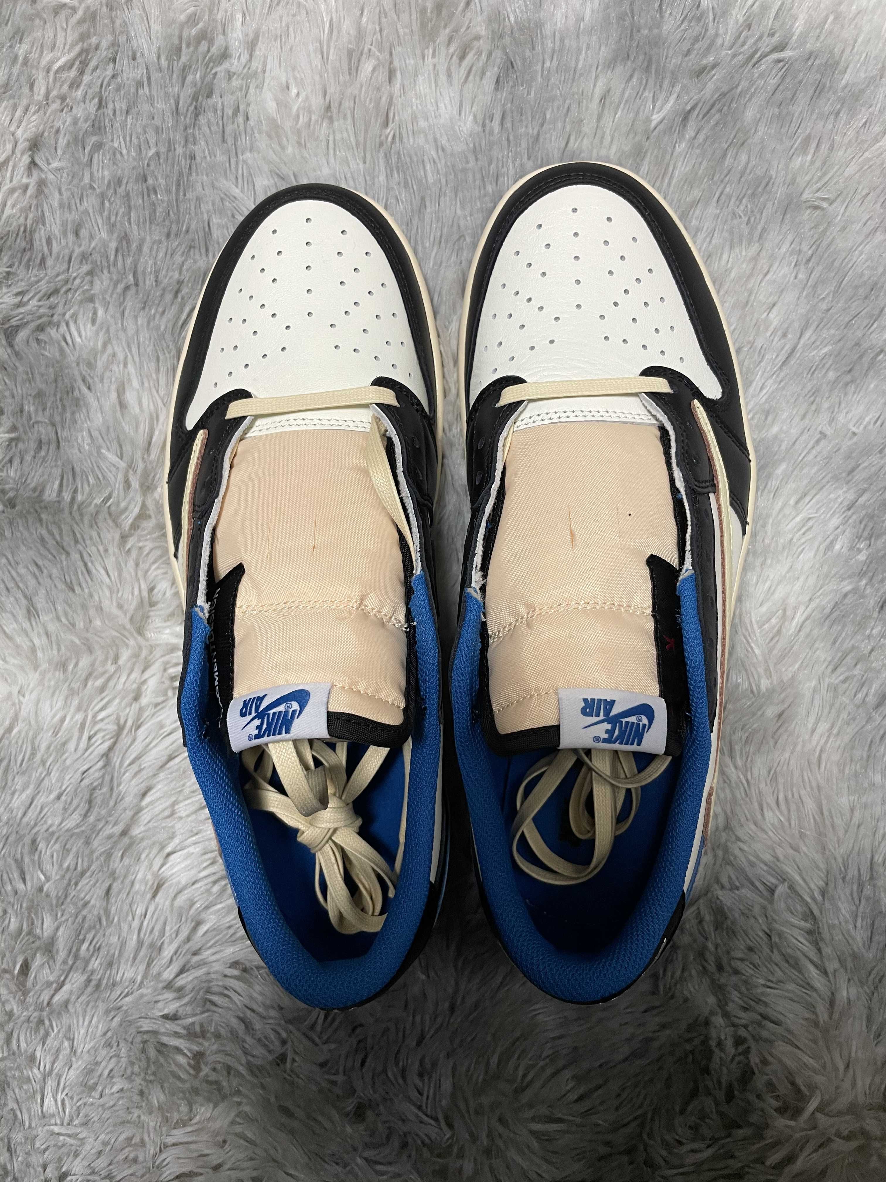 Travis Scott × fragment design × Nike Air Jordan 1 Low OG SP "Military Blue"
