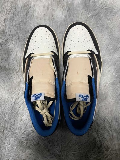 Travis Scott × fragment design × Nike Air Jordan 1 Low OG SP "Military Blue"