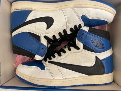 Travis Scott × fragment design × Nike Air Jordan 1 Retro High OG SP "Military Blue"