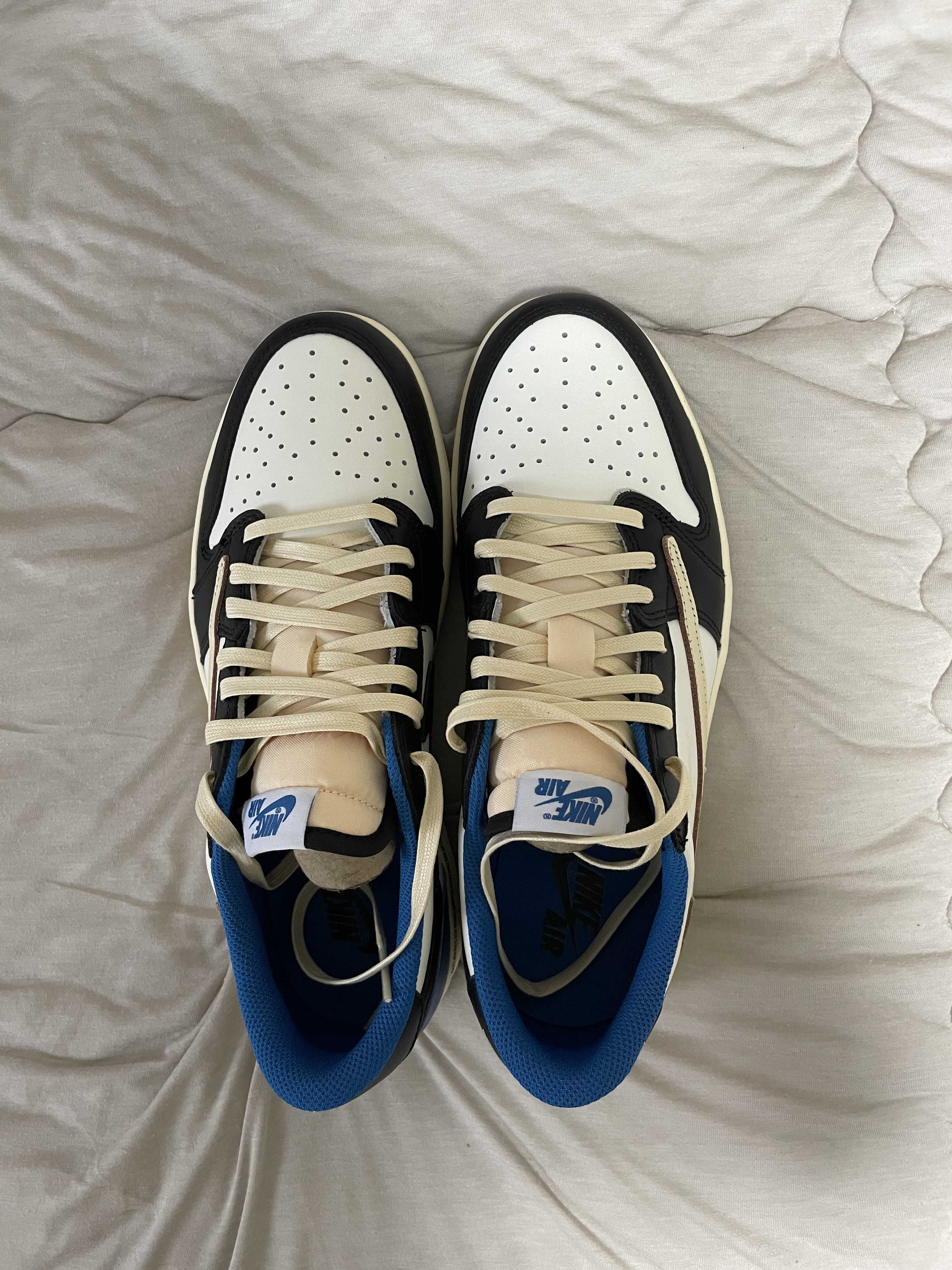 Travis Scott × fragment design × Nike Air Jordan 1 Low OG SP "Military Blue"