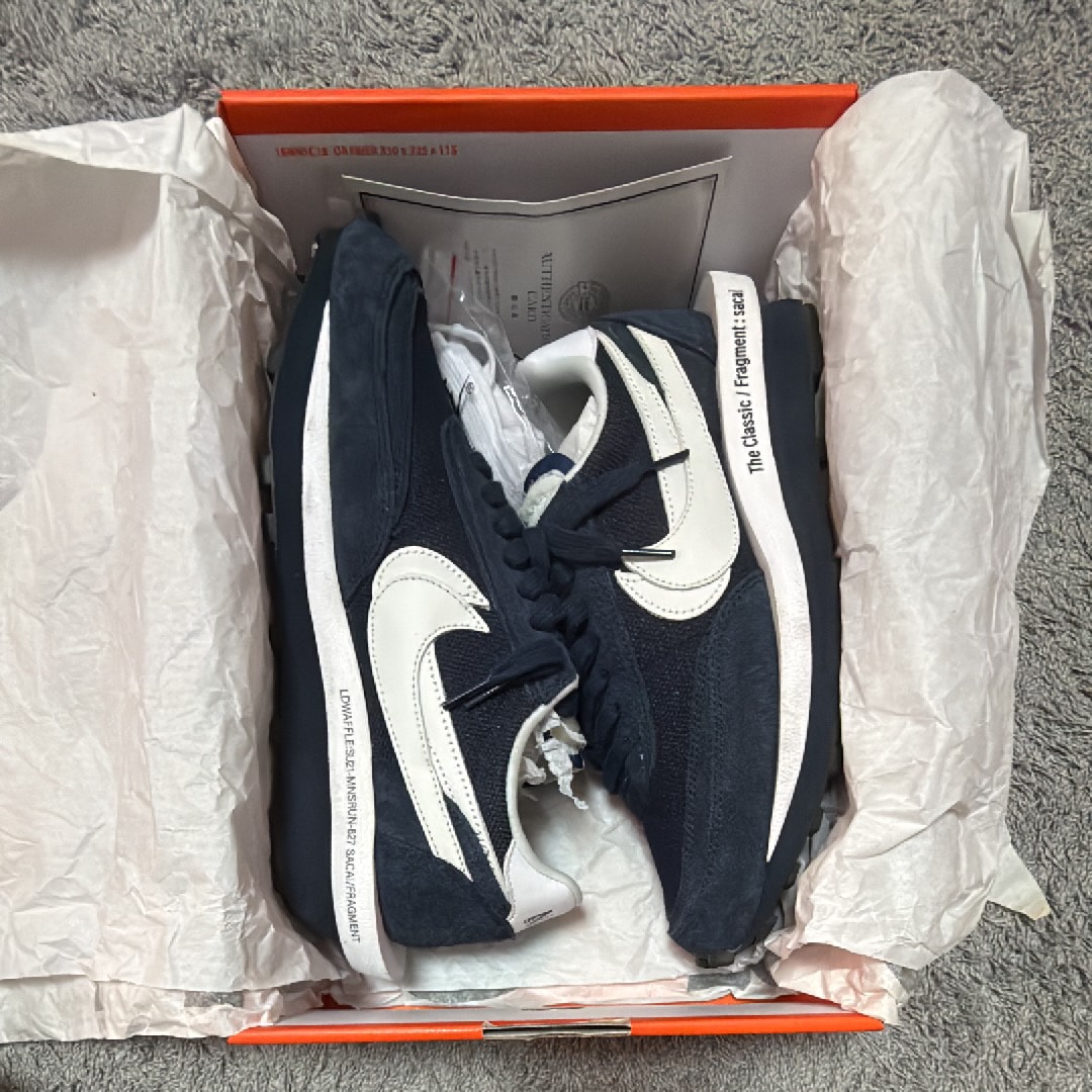 fragment design × sacai × Nike LD Waffle "Blackended Blue"