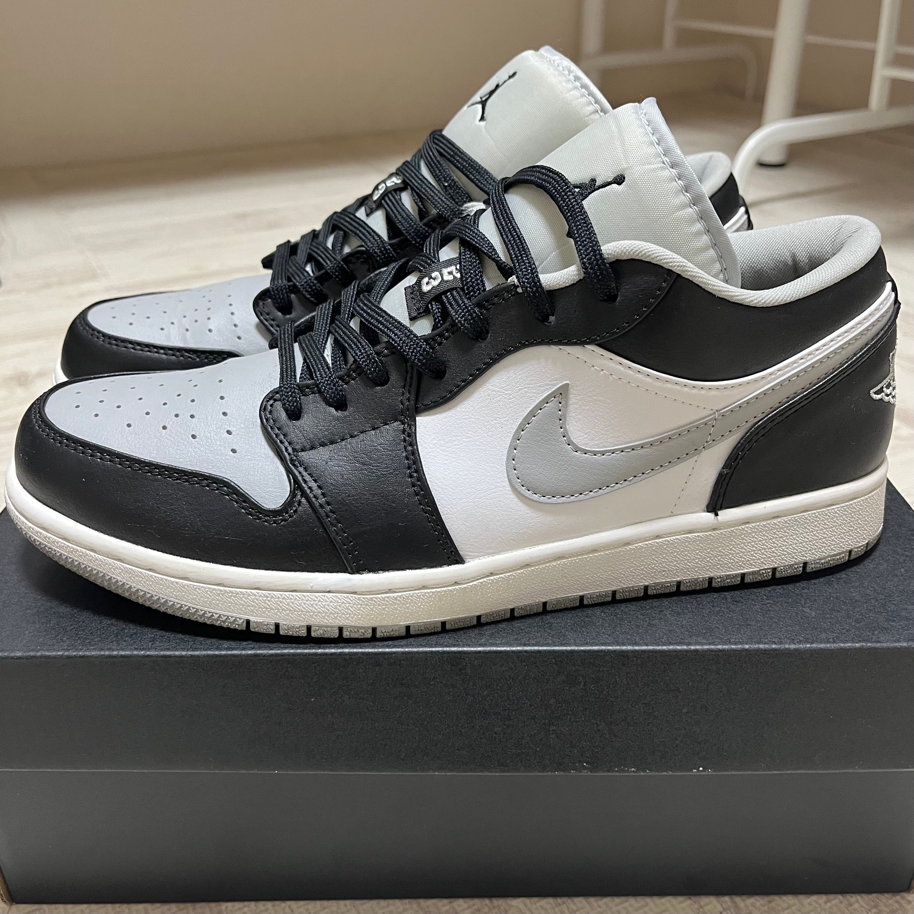 NIKE AIR JORDAN 1 LOW "BLACK/LIGHT SMOKE GREY"