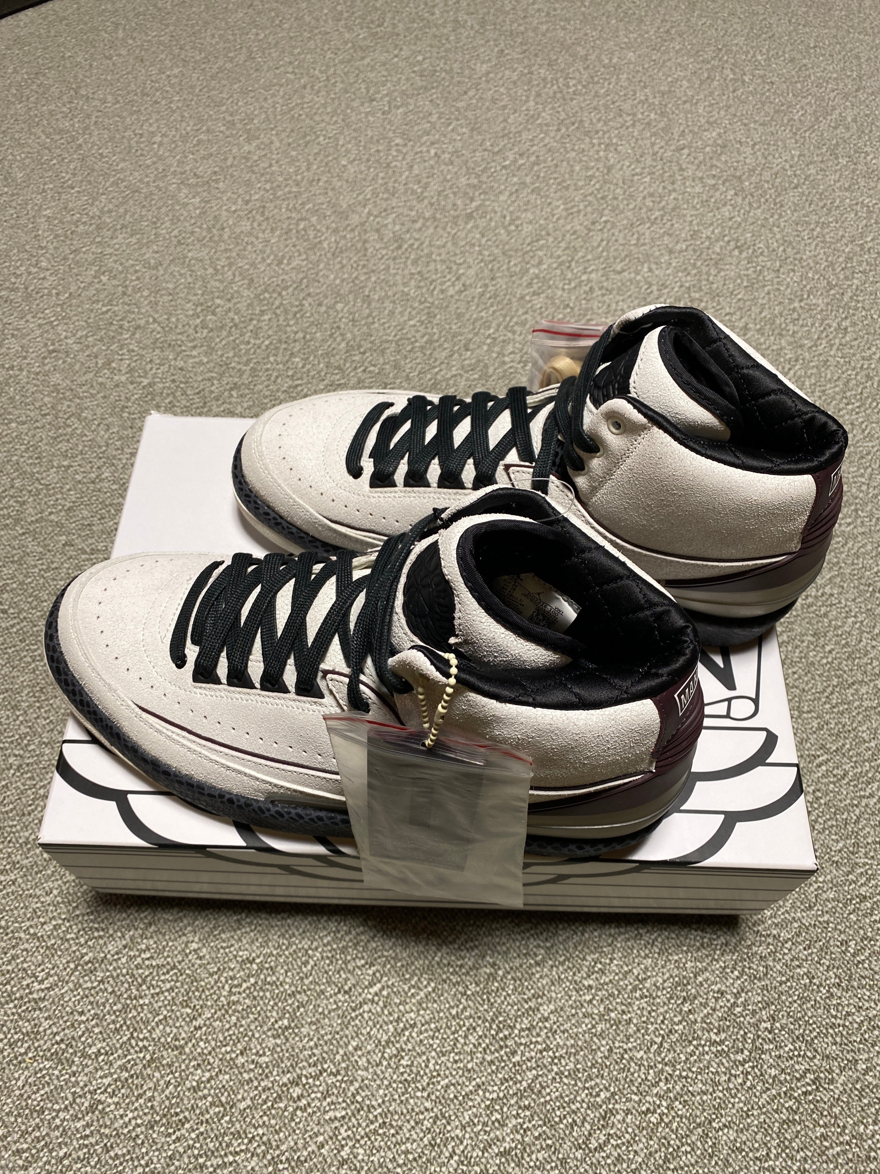 A Ma Maniere × Nike Air Jordan 2 "Airness/Sail and Burgundy"