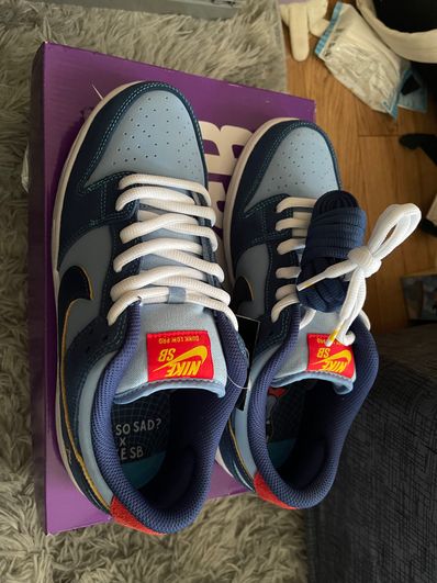 Why So Sad? × Nike SB Dunk Low "Coastal Blue/Speed Yellow-University Red"