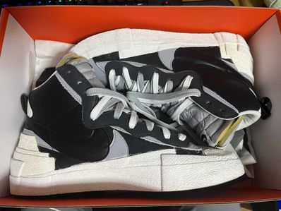 sacai × NIKE BLAZER MID "BLACK/WOLF GREY/WHITE"