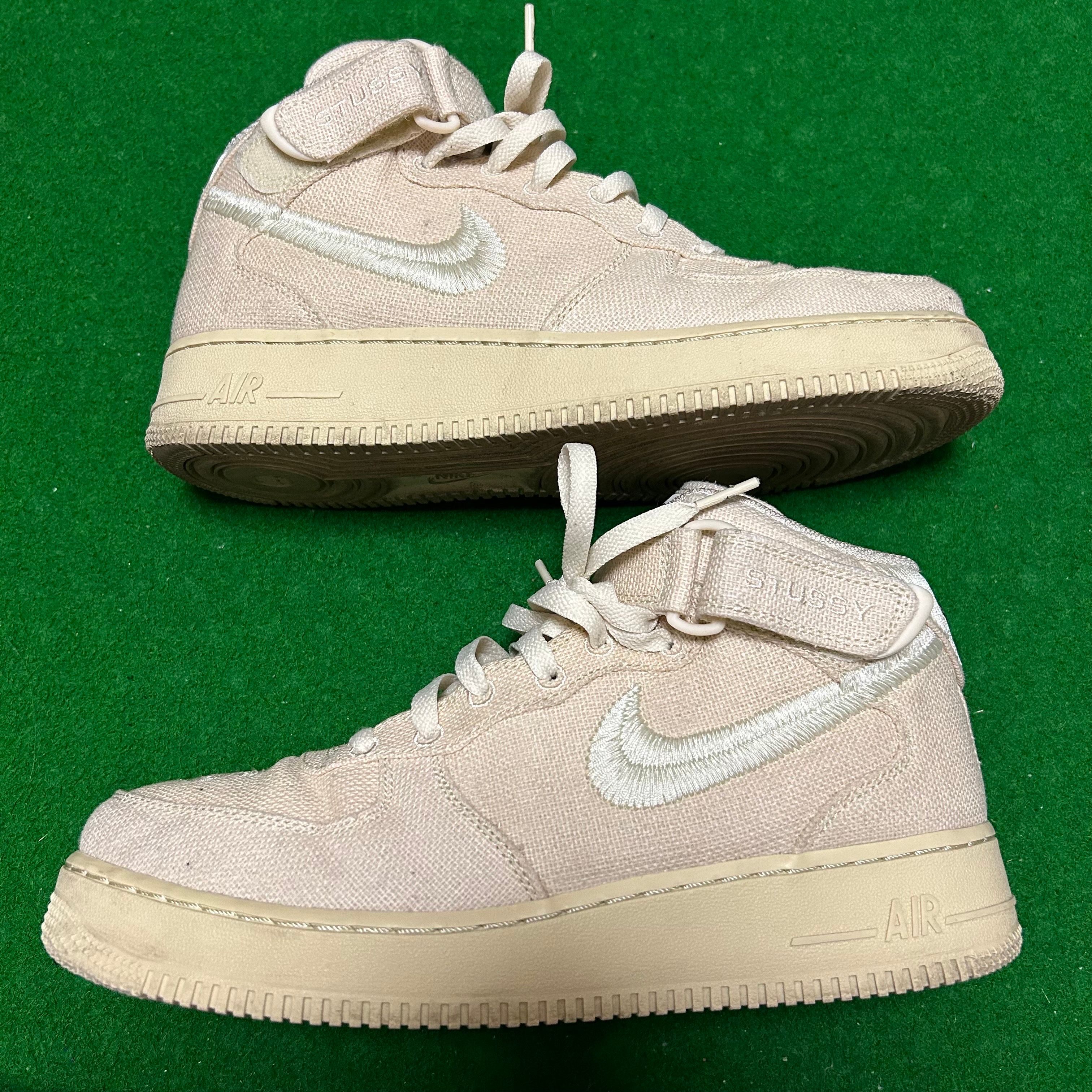 Stussy × Nike Air Force 1 Mid "Fossil Stone"