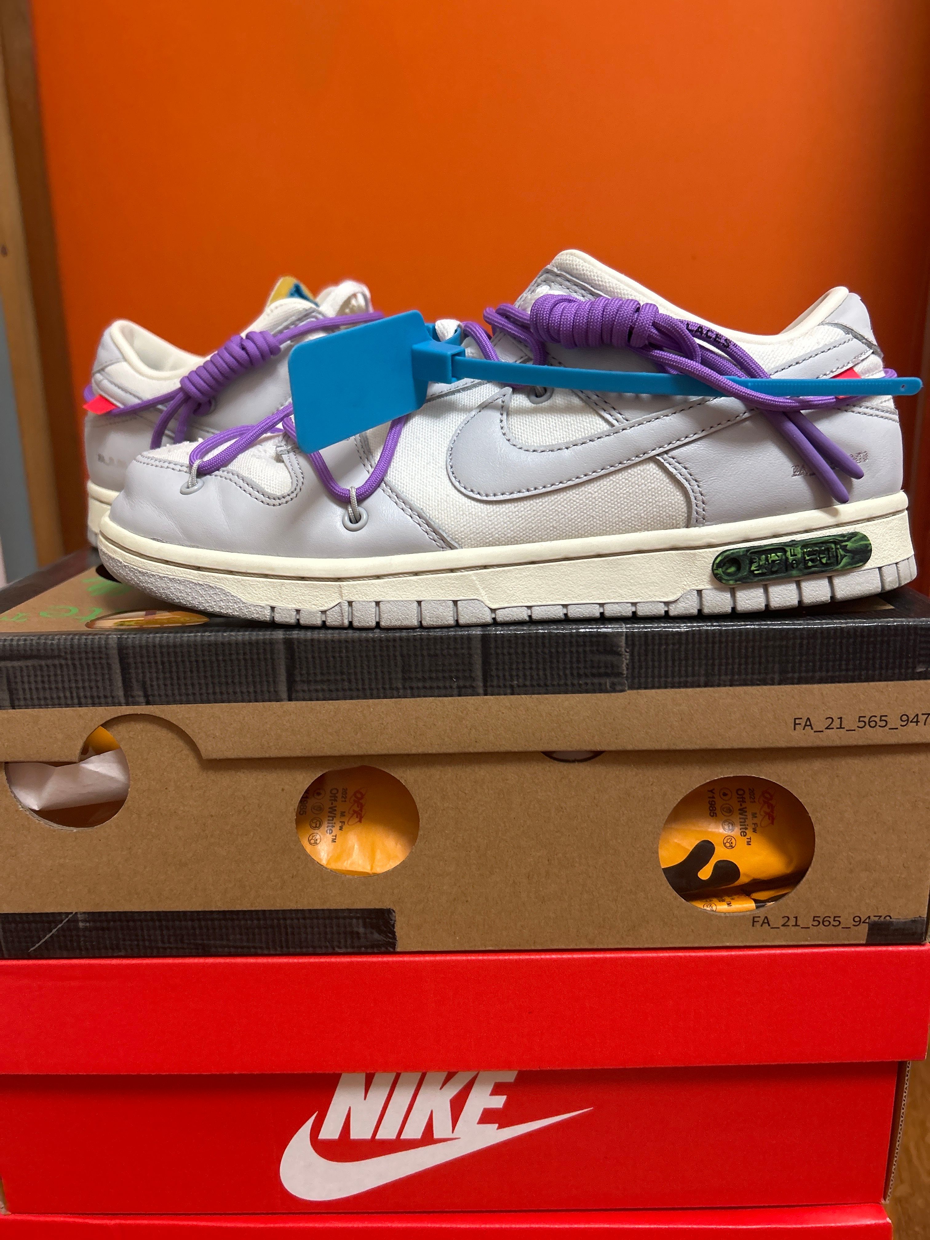 Off-White × Nike Dunk Low "Sail/Neutral Gray"