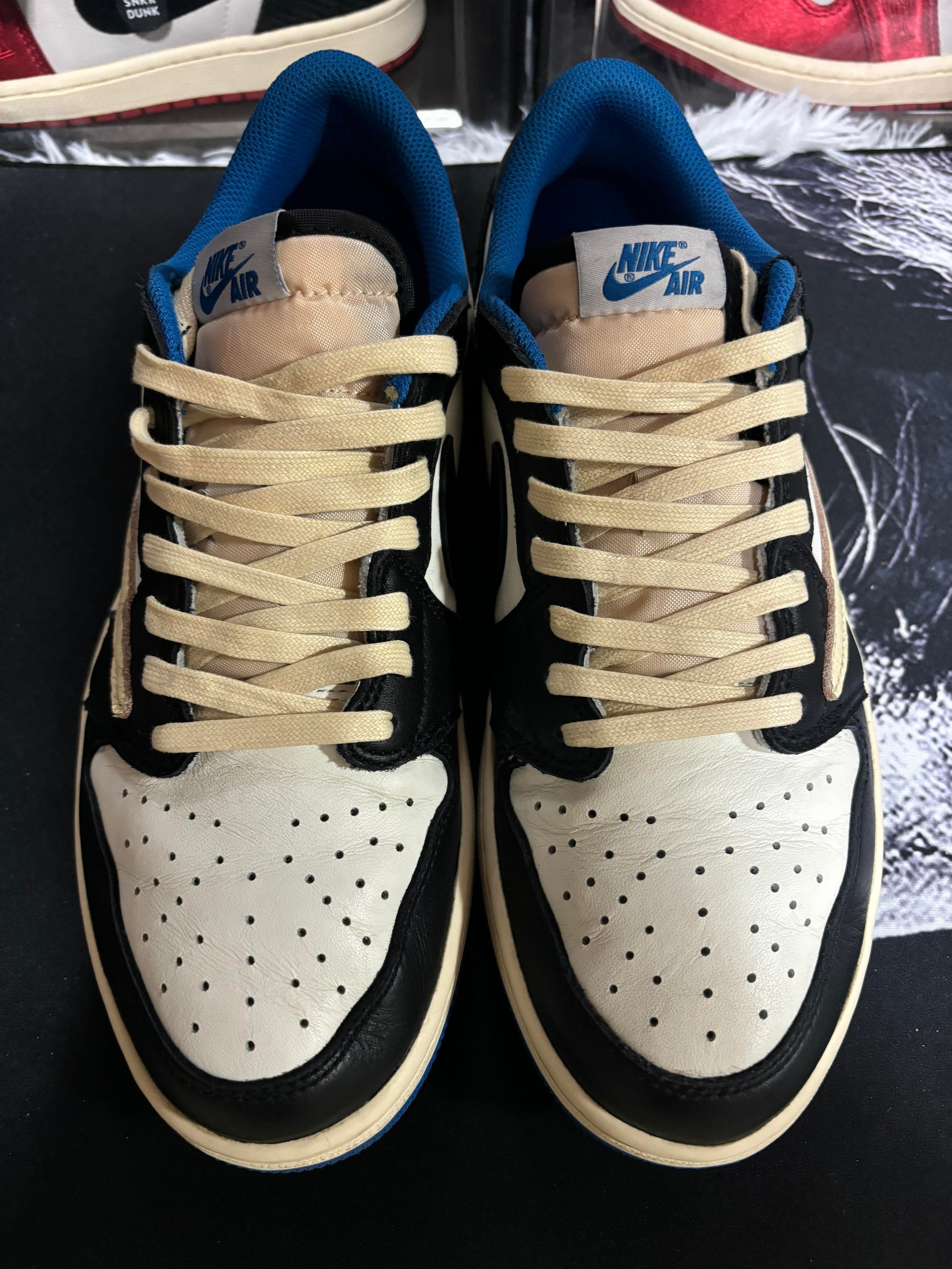 Travis Scott × fragment design × Nike Air Jordan 1 Low OG SP "Military Blue"