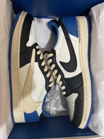 Travis Scott × fragment design × Nike Air Jordan 1 Low OG SP "Military Blue"
