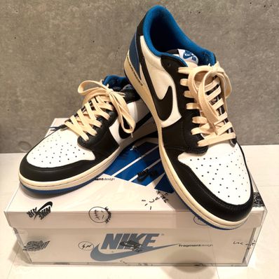 Travis Scott × fragment design × Nike Air Jordan 1 Low OG SP "Military Blue"