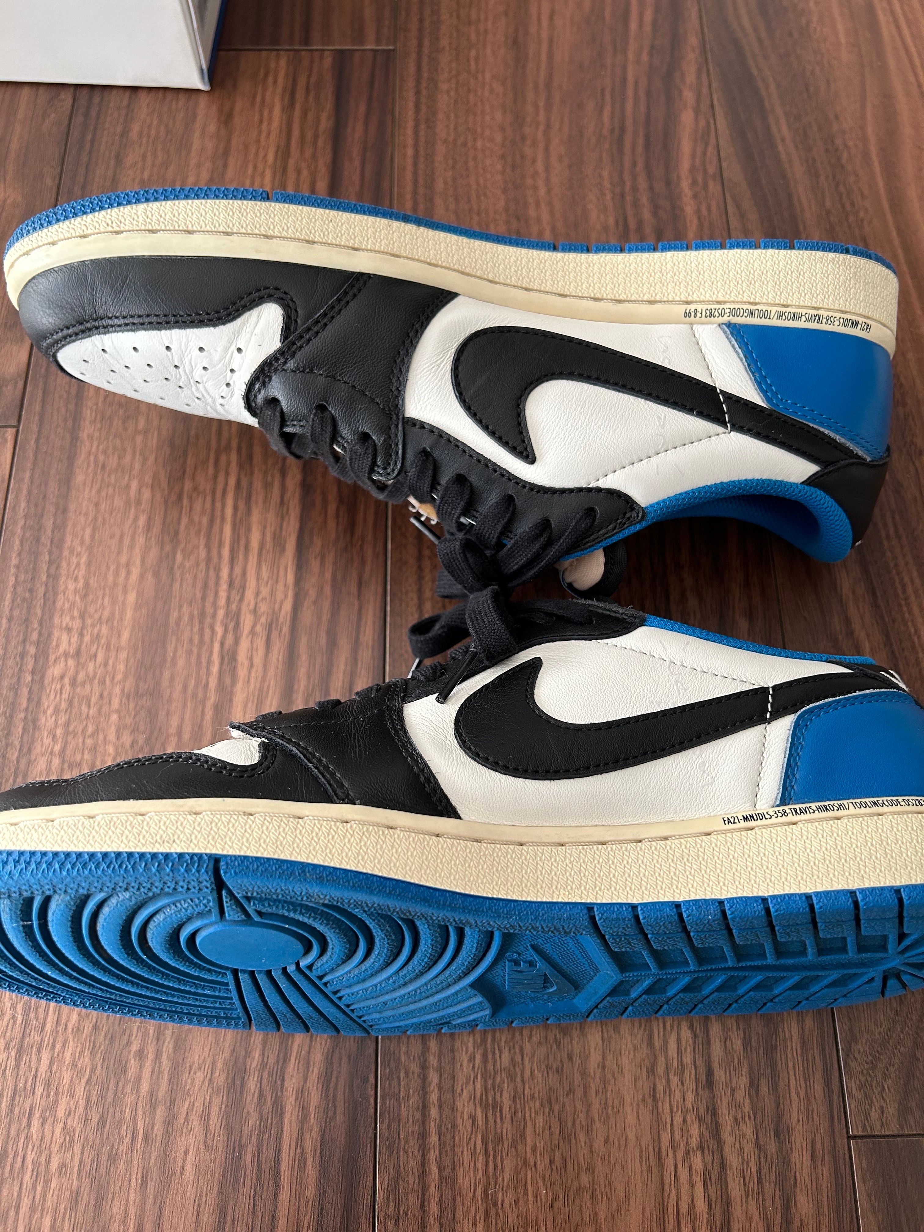 Travis Scott × fragment design × Nike Air Jordan 1 Low OG SP "Military Blue"