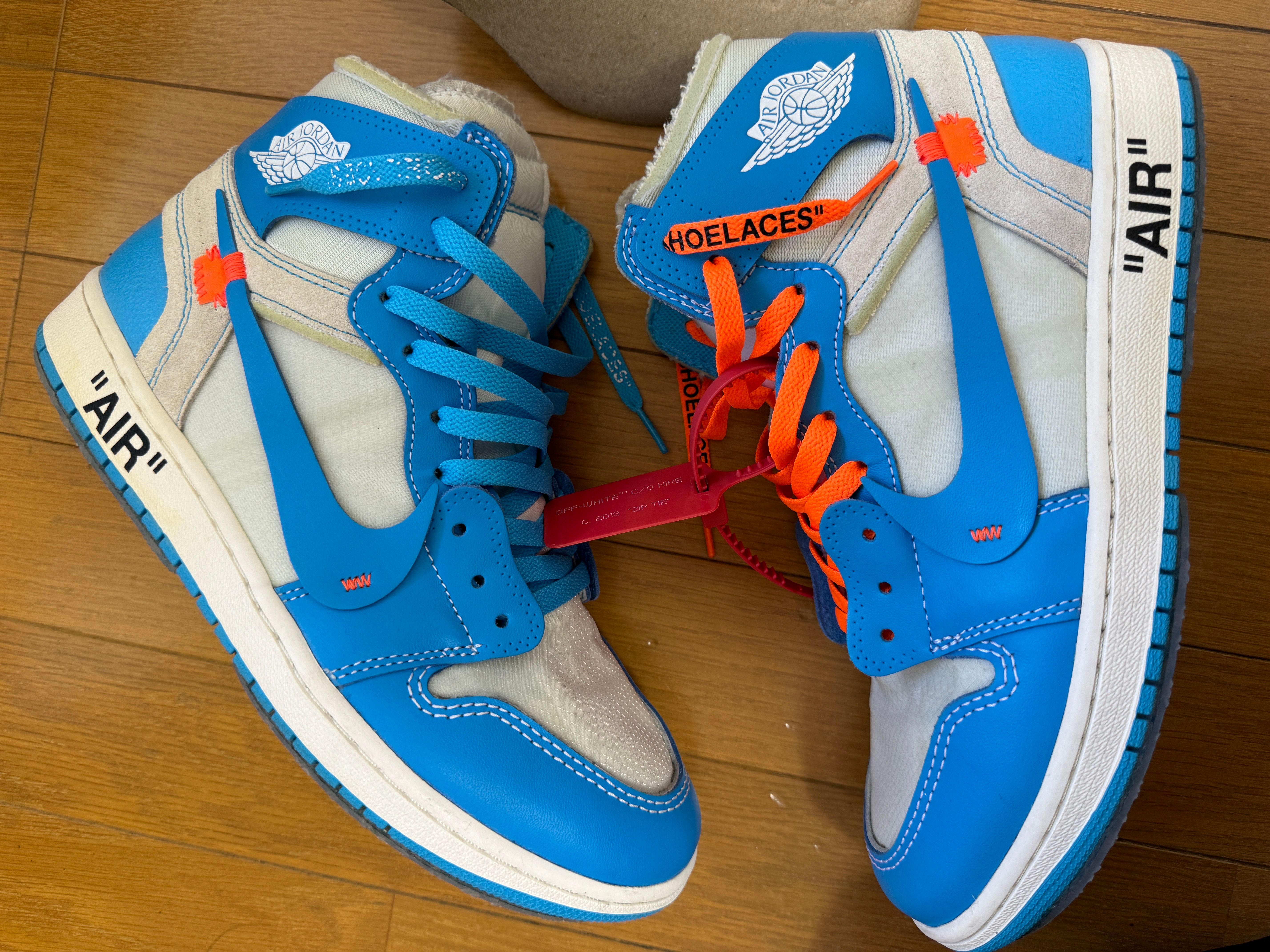 Off-White × Nike Air Jordan 1 High UNC "White/Dark Powder Blue"