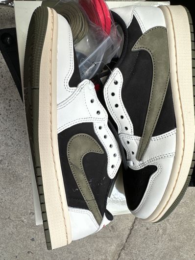 Travis Scott × Nike Women's Air Jordan 1 Low OG "Medium Olive"