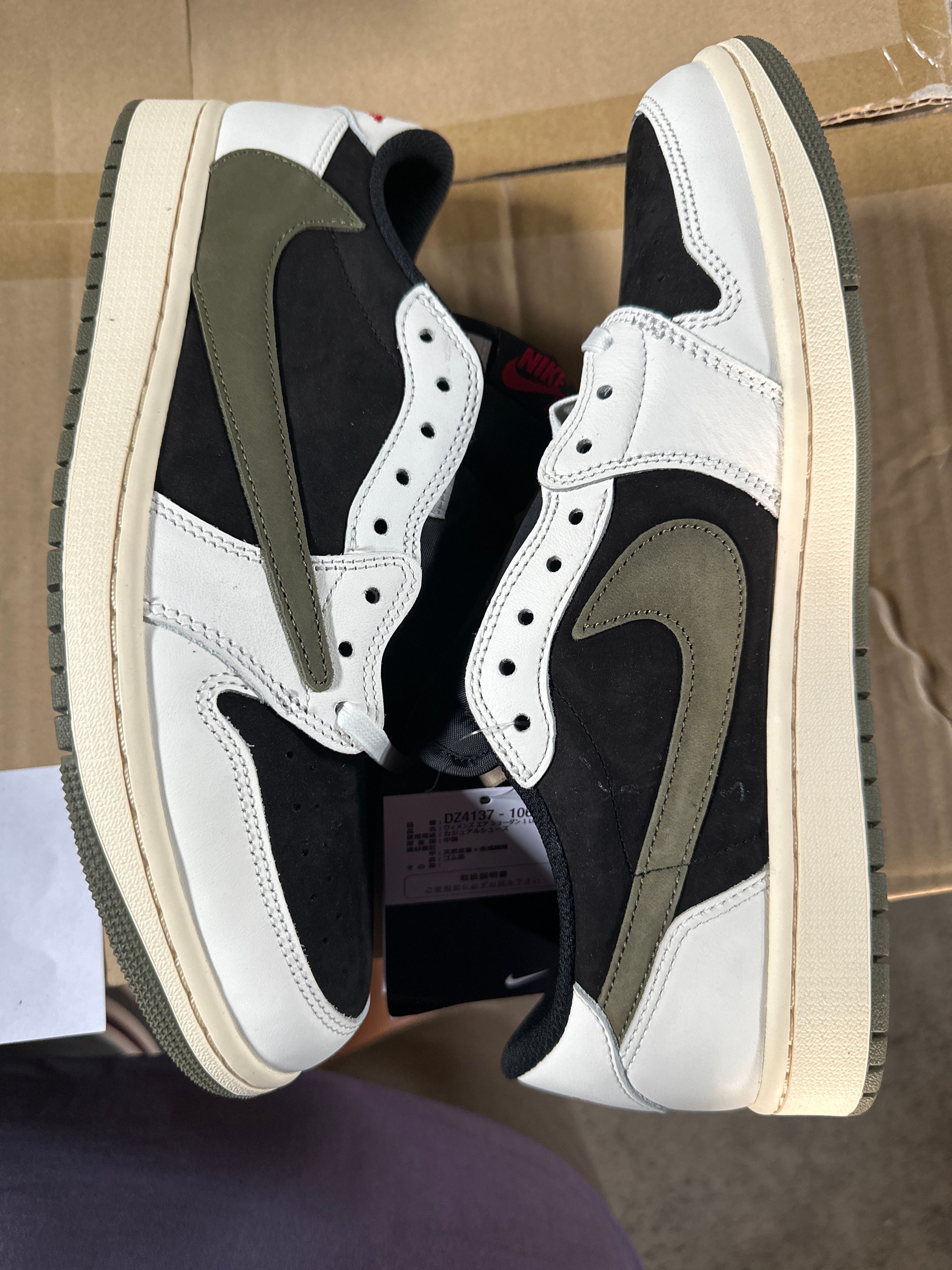 Travis Scott × Nike Women's Air Jordan 1 Low OG "Medium Olive"