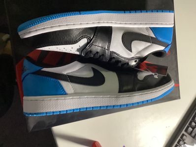 Nike Air Jordan 1 Low OG "Black and Dark Powder Blue/UNC"