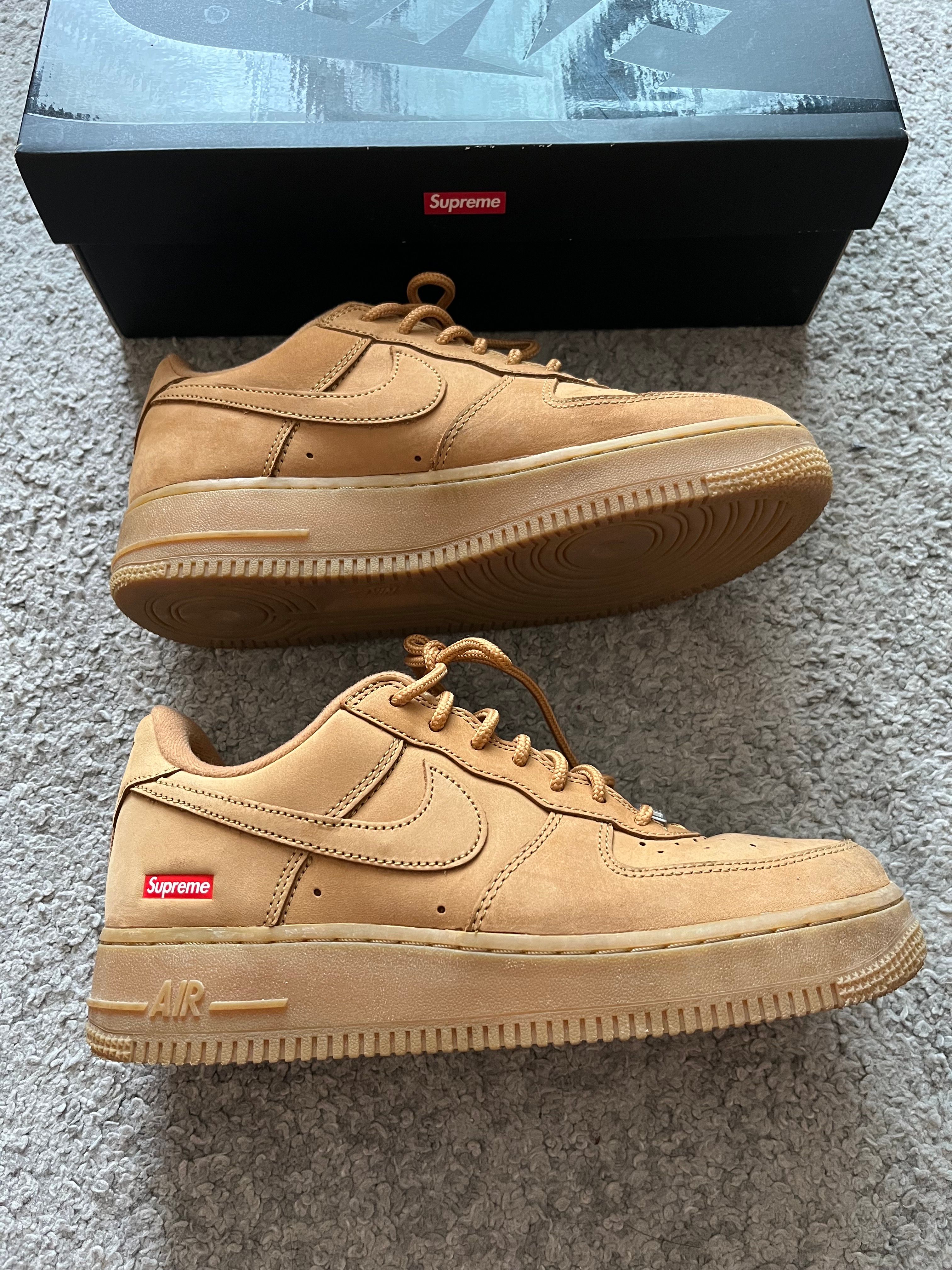 Supreme × Nike Air Force 1 Low "Flax/Wheat"